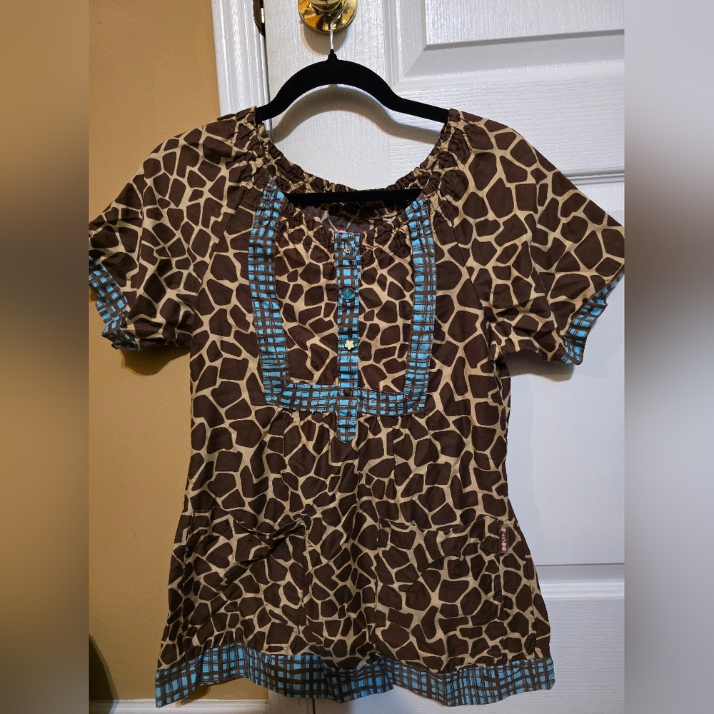 Small Koi Scrub Top